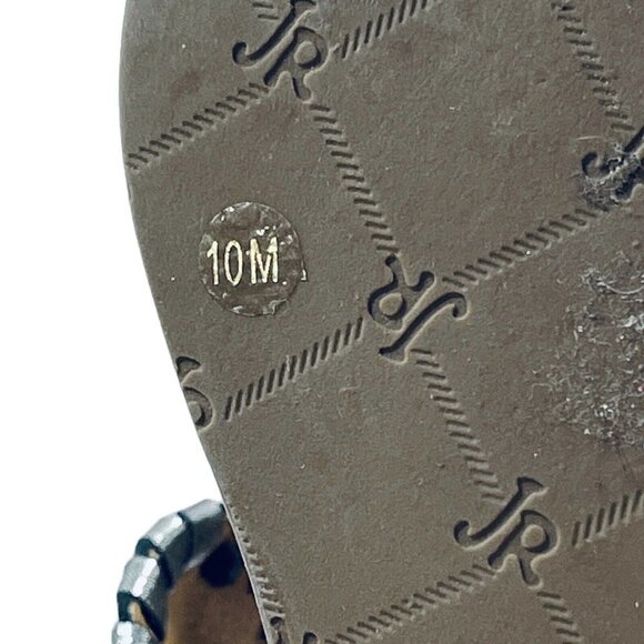 JACK ROGERS Luccia Slide Sandals‎ Silver Grey Metallic Women's Size 10M Wedges - Picture 10 of 13